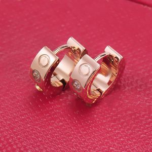 Bijoux en acier inoxydable breloques boucles d'oreilles avec diamant pour hommes femmes mode simple couleur or rose/argent/or fête fille de Noël cadeau