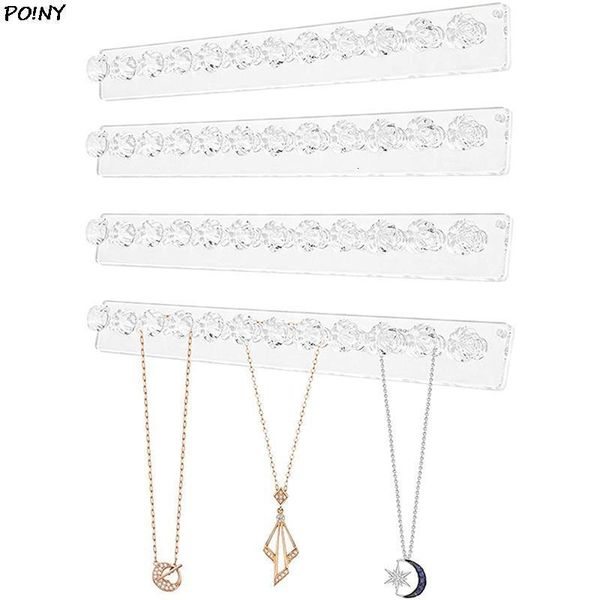 Support de bijoux 1 pc pâte adhésive tenture murale support de stockage crochets organisateur d'affichage boucle d'oreille anneau collier cintre 230517