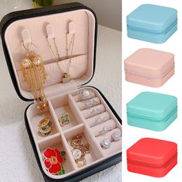 Sieraden staande oorringringhouder geschenkdoos organisator display reiss case ketting opslag pu kruis patroon groot 230517