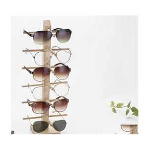 Jewelry Stand Mti Layers Wood Sunglass Display Rack Shelf Eyeglasses Show Holder For Pairs Glasses Showcase Drop 57 W2 Delivery Packa Dhevs