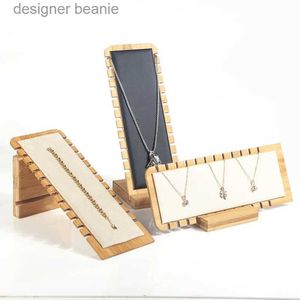 Sieradenstandaard Nieuwste Bamboe Sieraden Displaystandaard Ketting Oorbel Displaystandaard Meerdere ketting-ezel Showcase Displayhouder voor kettingenL231121