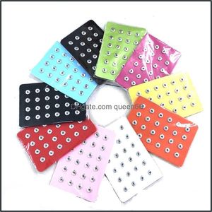 Bijoux Stand Noosa Snap Bijoux 12Mm 18Mm Bouton Support Présentoir 10 Couleurs En Cuir Noir Pour 24 Pcs Snaps Drop Delivery 2021 Pac Dh7Bj