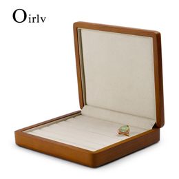 Sieradenstand Oirlv Kotak Penyimpanan Perhiasan Kayu Pengatur Cincin Solid 7 6 3 1 5 Inci 18 16 4cm 230517