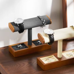Sieradenstandaard Oirlv Houten sieradenstandaard Massief hout T-vormige sieradenstandaard voor horloge Sieradenorganisator Tshape houten horlogestandaard 230619