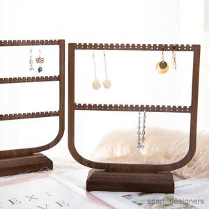 Support de bijoux en bois en forme de boucles d'oreilles, présentoir de bijoux, boucles d'oreilles, pendentifs, Bracelets, support de rangement pour magasin et maison R231018