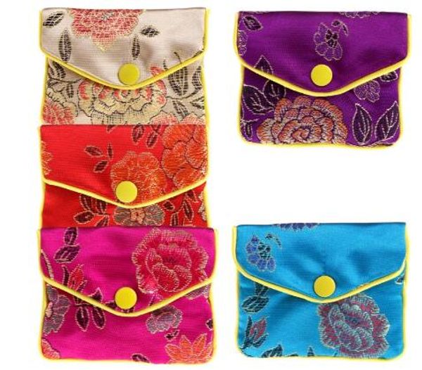 Sacs de rangement de bijoux en soie Tradition chinoise pochette sac à main cadeaux bijoux organisateur GB1164