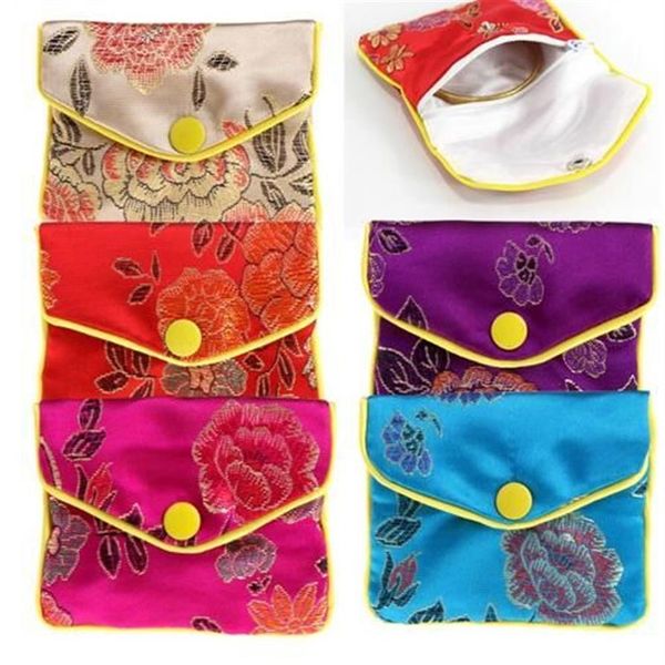 Sacs de rangement de bijoux en soie, pochette de Tradition chinoise, sac à main, organisateur de bijoux cadeaux, GB4072130