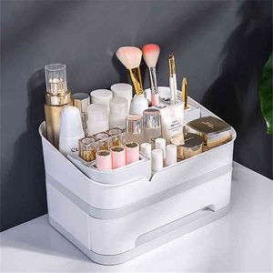 Boîte de rangement de bijoux tiroirs de maquillage organisateur en plastique vernis à ongles conteneur articles divers de bureau grandes boîtes 210423