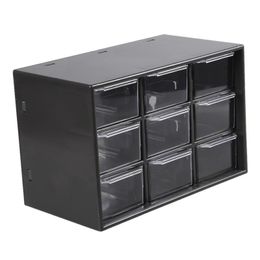Caja de almacenamiento de joyas Mini gabinetes de escombros Lattice Portable Amal Cajón Clasificación de la cuadrícula Desktop Suministros de oficina Color al azar 1 PCS