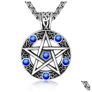 Sieraden Supernatural ketting Pentagram Pentacle vijfpunten ster Wicca Pagan Dean Winchester hanger vintage Gothic groothandel druppel dhtuq