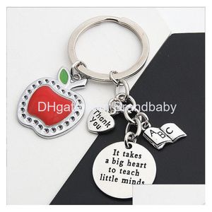 Sieraden Leraren Dag Dank U Brief Hanger Sleutelhanger Goede Kwaliteit Legering Sleutelhanger Charm Kids Geschenken Drop Levering Baby Moederschap Ac Otetg