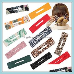 Sieraden tiktok dezelfde hoofdbanden updo -tools vlinderdasband, print haarspeld, magische clip, roterende riemen, haar ornament 9163 drop levering 2021 t