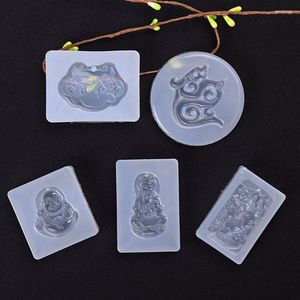 Outils de bijoux 5 pièces, pendentif en Jade bouddhiste, Kit en Silicone, fabrication de résine époxy
