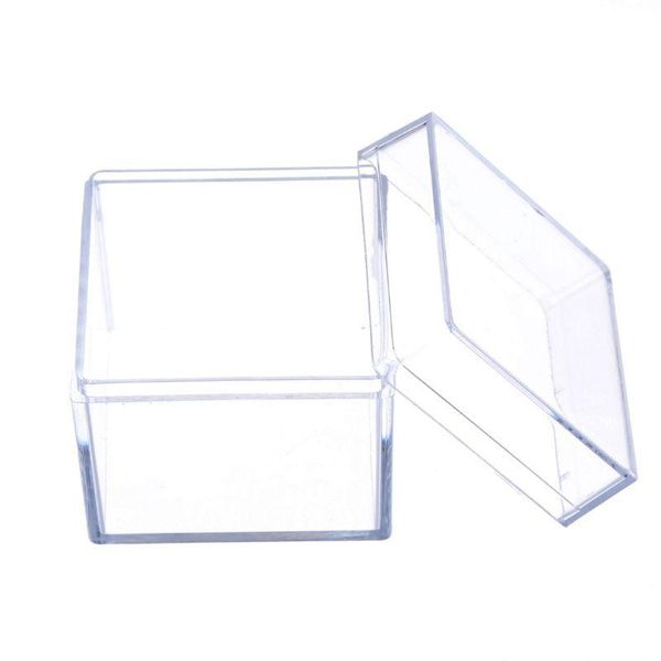 Herramientas de joyería Otro Acrílico transparente Caja de almacenamiento de exhibición de 5 caras Caja de accesorios de cubo cuadrado Otro