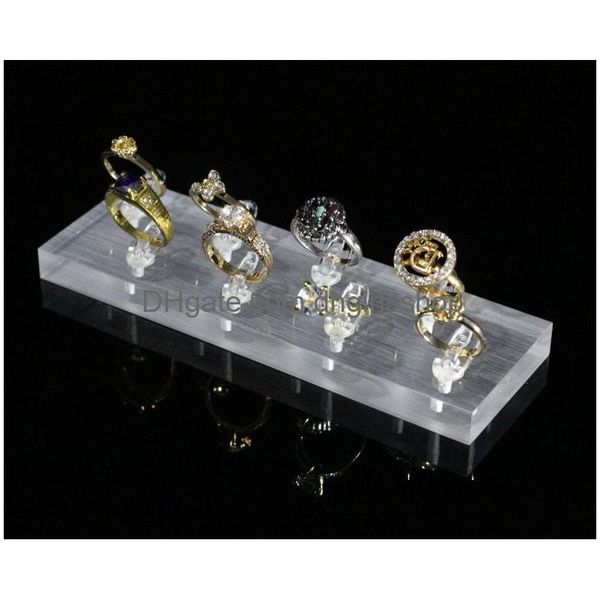 Plateau à bijoux personnalisé acrylique anneau présentoir porte-clip organisateur Clips étui à bijoux livraison directe emballage Dhdps