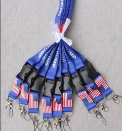 Sieraden Trump U.S.A verwijderbare vlag van de Verenigde Staten Key Chains Badge Pendant Party Gift Moble Phone Telefoon Lanyard