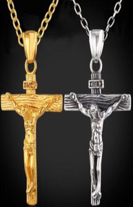 Bijoux Wholecrucifix Collier solide Men039S 18 Christian Cross Factory GOD GOD GOD FEMMES GF CHARMES LIGNES PENDANT K FASHI1953993