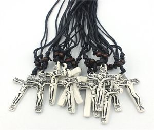 Sieraden groothandel 12 stcs/lot imitatie yak bot gesneden Jezus hangers kettingen amulet xl1255663291