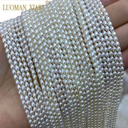 Bijoux en gros aa / aaa bonne qualité 100% natural bouton de riz perlé d'eau douce perles baroques pour le bracelet bricolage de fabrication de bijoux 311 mm