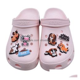 Bijoux en gros animaux dessins animés chaussures charmes pvc trou shoecharms boucle soft rabot soot slog bracelet accessoires bouton goutte dhazj