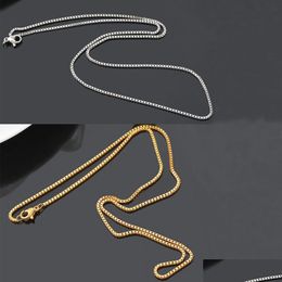 Sieraden groothandel modebox ketting 18K vergulde ketens puur 925 sier ketting lang voor kinderen jongen meisjes dames heren 1 mm druppel d dhdep