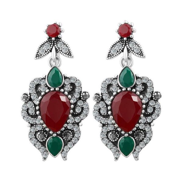 Boucles d'oreilles Vintage pour femmes, bijoux, couleur argent, mosaïque en cristal, accessoires de fête de mariage, vente en gros