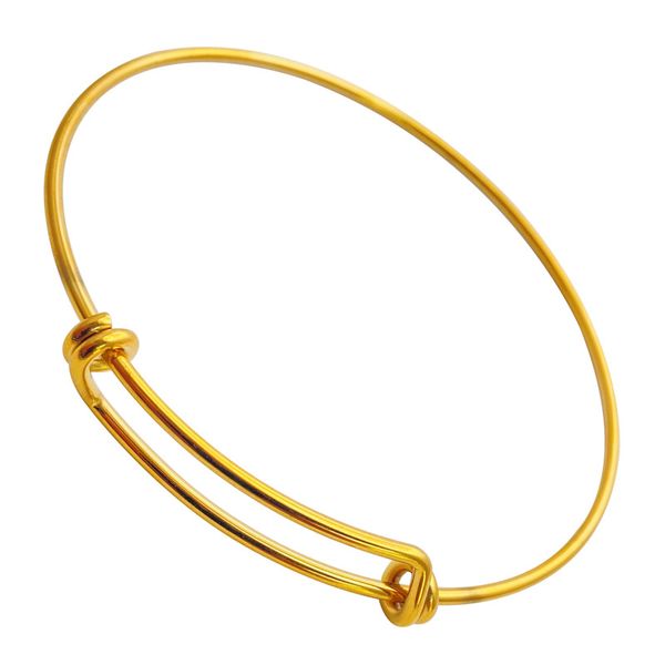 Brazalete de joyería para mujer, pulsera Simple retráctil de estilo retro, viento frío para mujer, chapado en oro de 18k, moda anudada