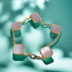 Bracelet Clover Bijoux Bracelet Bracelet Bracelet Bracelet Femmes Blanc Black rouge vert Mignon Bracelet Bijoux Bijoux à la mode pour femmes Adolescents