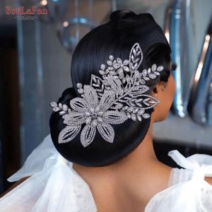 Bijoux Youlapan HP427 Fashion Rhinaistone Crowns and Tiaras Pageant Crown Wedding Hair Piece Bridal Cidal Couvre-coiffure à la main