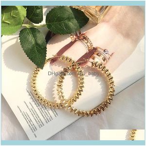 Jewelryarrival Big 9Ct Gold Plated Twisted Large Hoop Boucles d'oreilles Cercle Créole Hie Drop Delivery 2021 J9Hb1