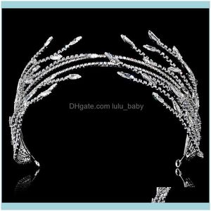 Juwelierbranch vorm vrouwen elegante luxe bruids tiara's kristal bruid hoofdband dames bruiloft haar sieraden clips barettes drop levering 20