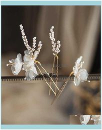 Jóias nupcial jóias flor floral cabeça peça cocar pérola grampos de cabelo pinos feminino menina damas de honra hairpin noiva casamento aessor7383386