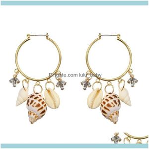 Sieraden Ethnic -diy shell hanger Hoop oorbellen voor vrouwen Brincos Handgemaakte verklaring Geschenk sieraden Bohemian Oorbellen Hie Drop Delivery 2021