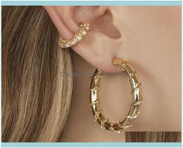 Jewelryfashion Pearl Ear oreille boucles d'oreilles petites pour les femmes à la mode punk or rond rond bijoux de cristal sans piercing