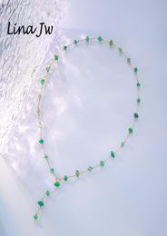 JewelryNecklace Collier de chaîne de pierre naturnal pour femmes bijoux de mode sur le cou de mariage de luxe de luxe de luxe Chian FEMM4149188