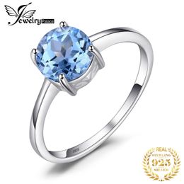 Sieraden 16ct Natural Sky Blue Topaz 925 Sterling Silver Ring For Women Solitaire Gemstone Fine Jewelry Anniversary Cadeau 240417