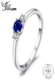 Jewelrypalace Classic 05CT Round creado Sapphire 3 Stones Promise Promise Anillo 925 Sterling Silver Anillos de moda para mujeres Y15166792