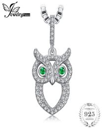 JewelryPalace Green Eyed 02CT Russe Simulated Emerald Pendant Collier 925 STERLING Silver 45cm Box Box Chain1034122