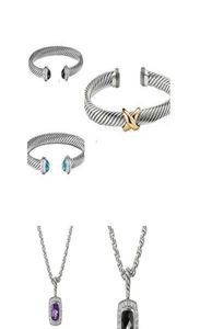 Bijoux Collier Bracelet Dy Sliver Mens Womens Platinum Pearl Head Fashion Bracelets polyvalents bijoux plaqué ED 2996334