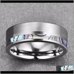JewelryStainLess Steel Ring Band Titanium Mens Maat 6 tot 13 Trouwringen Man Sieraden Party Elegante Mode Gift Drop Levering 2021 HTPUK