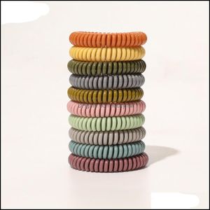Jewelrywomen Caucho Mti-Colors Cable de teléfono Bandas elásticas Colas de caballo Titular Lazo para el cabello Cuerda Sombreros Joyería Aessories Drop Delivery 20