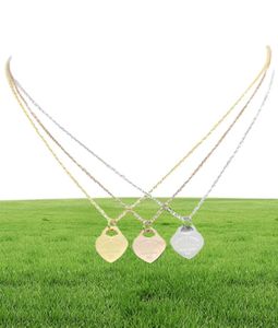 Jooierly roestvrij staal 18K vergulde ketting ketting korte ketting zilveren hart ketting hangdeksel kettingen kettingen voor vrouwen coupl5901572