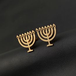 Juif Menorah Boutons De Manchette Religieux Amulettes Chemises Jumeaux En Acier Inoxydable Hommes Bijoux Vintage Boutons Cadeaux De Mariage Pour Mari