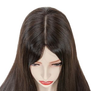 Perruques juives Ombre Noir Couleur # 1b Silky Straight 100% Brésilien Cuticule Aligné Vierge Cheveux Humains Casher Perruque pour Femme Blanche Livraison Express Rapide