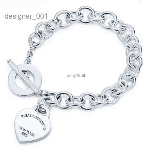 Diseñador de joyas para pulseras de diseñador de mujeres 100% 925 STERLING Silver Original Authentic Classic Key Heart Bracelet Regalo Exquisito Wedding Women Jewelry LJQZ