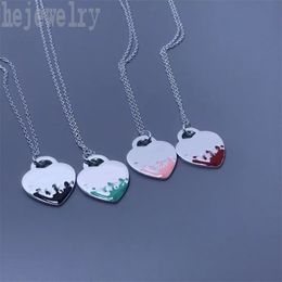 Designer kettingen Love sleutel hanger kettingen hart tag heuphop vergulde zilveren sieraden brief sierlijke blauwe vrouwen plezier mooie luxe ketting persoonlijkheid zb004 e23