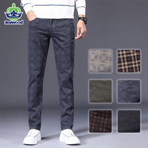 Jeywood Brand Spring Summer Mens Slim Plaid Casual Pants Hoge kwaliteit 98%katoen Stretch Classic broek Large Size 40 42 220713