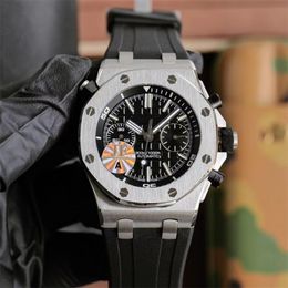 JF 26703 Motre be luxe designer horloge 42 mm origineel 3124 chronograaf mechanisch uurwerk staal Luxe horloge herenhorloges polshorloges Relojes Super lichtgevend 02