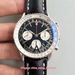 JF Maker Top Qualité Montres 3 Couleur 43mm Navitimer AB012012 BB01 Bracelets En Cuir Chronographe Suisse ETA 7750 Mouvement Automatique Mens240P