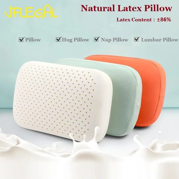 Oreiller en Latex JFLEGAL oreiller cervical en caoutchouc naturel sans odeur le sommeil ne s'effondre pas 85% oreiller Almohada en latex Travesseiro naturel 240322